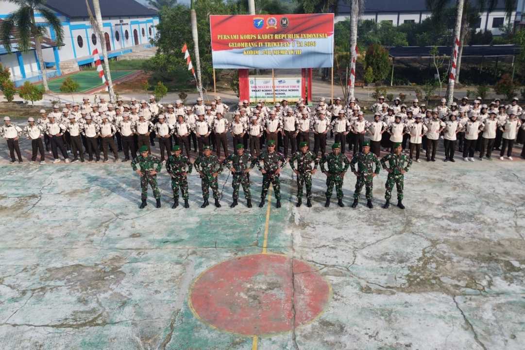 Perkuat Karakter Generasi Muda, Kodim 1201/Mempawah Sukses Gelar Persami KKRI di SMKN 1 Mempawah Timur