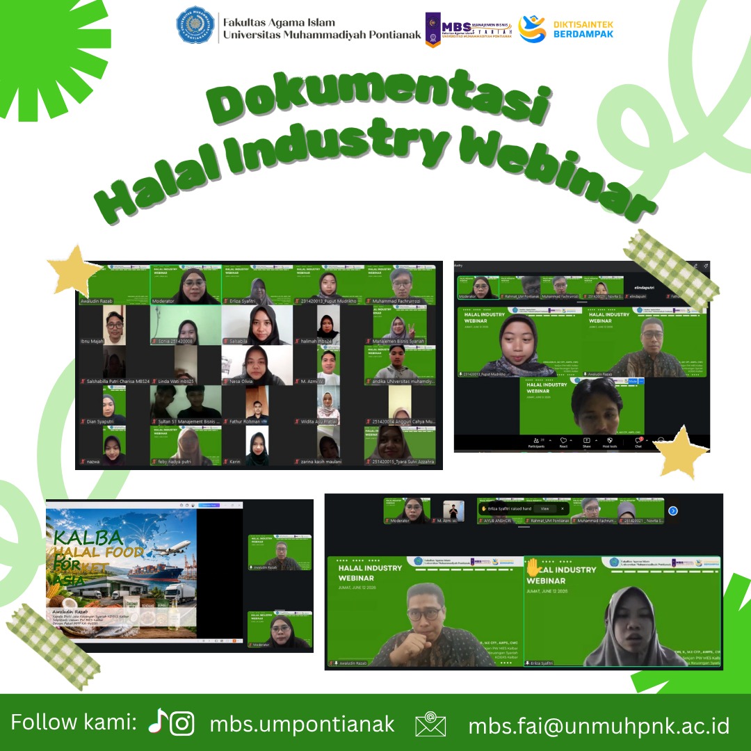 MBS UM Pontianak Gelar Halal Industry Webinar, Bahas Strategi Kalbar Menjadi Halal Food Basket Asia
